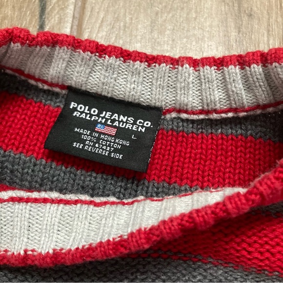 Polo Jeans Striped Crew Neck Sweater - Picture 4 of 4